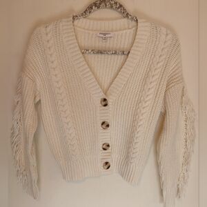 Freshman Cream Cable Knit Cardigan
